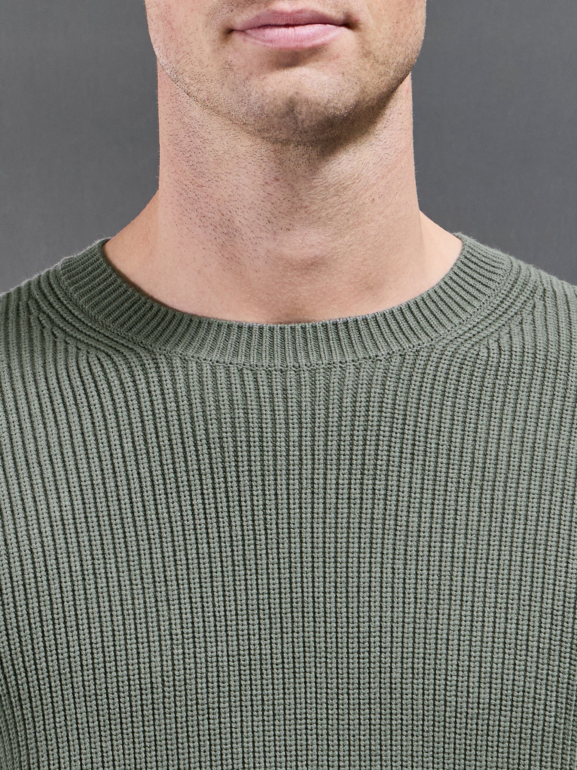 Chunky Ribbed Sweatshirt in Sage