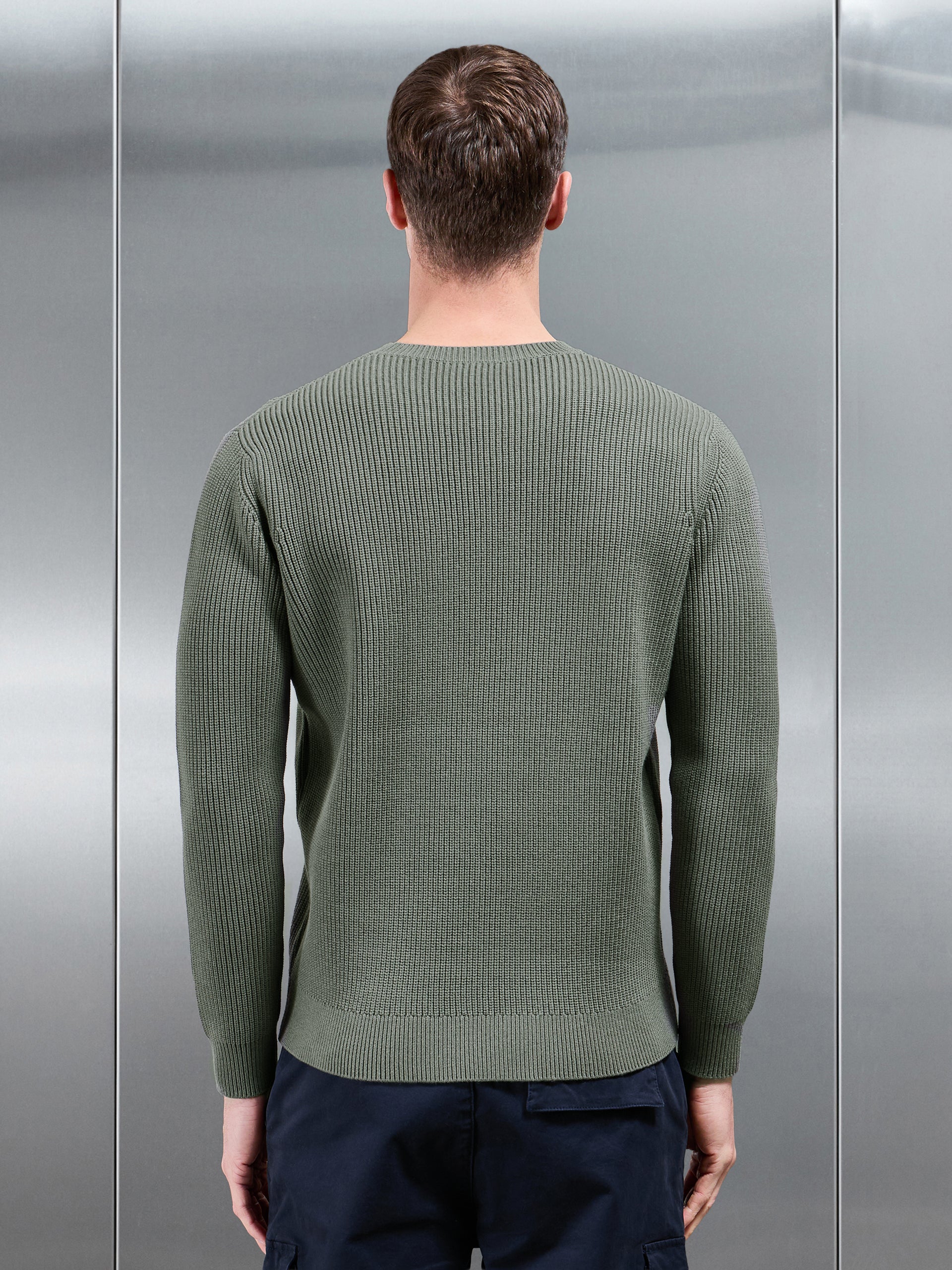 Chunky Ribbed Sweatshirt in Sage