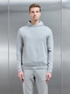 Chunky Knitted Pull Over Hoodie in Marl Grey