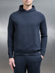 Chunky Knitted Pull Over Hoodie in Navy