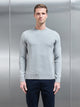Chunky Knitted Sweatshirt in Marl Grey
