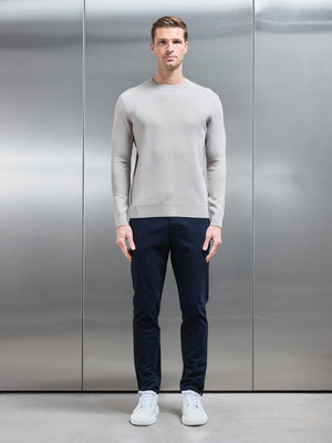 Chunky Knitted Sweatshirt in Stone