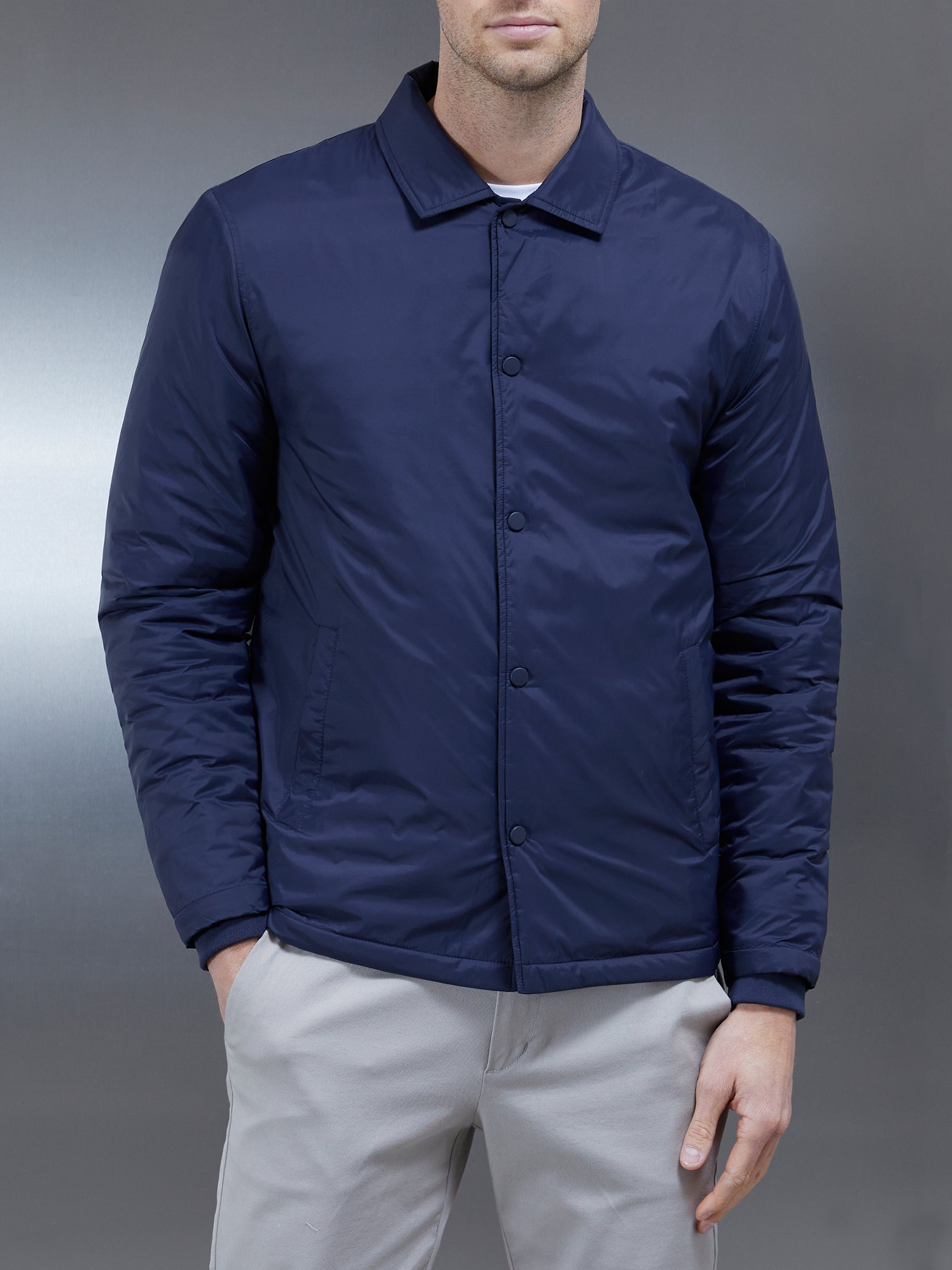 Mens navy 2025 coach jacket