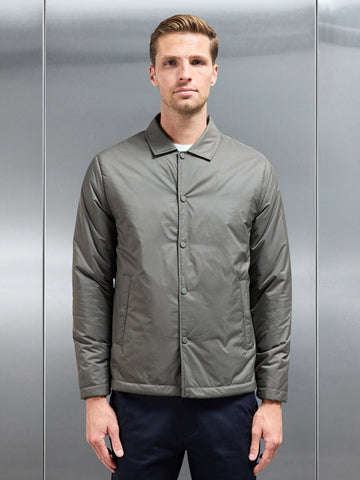 Padded Coach Jacket in Olive