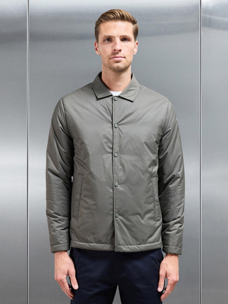 Padded Coach Jacket in Olive