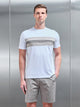 Coley Mercerised Colour Block T-Shirt in White