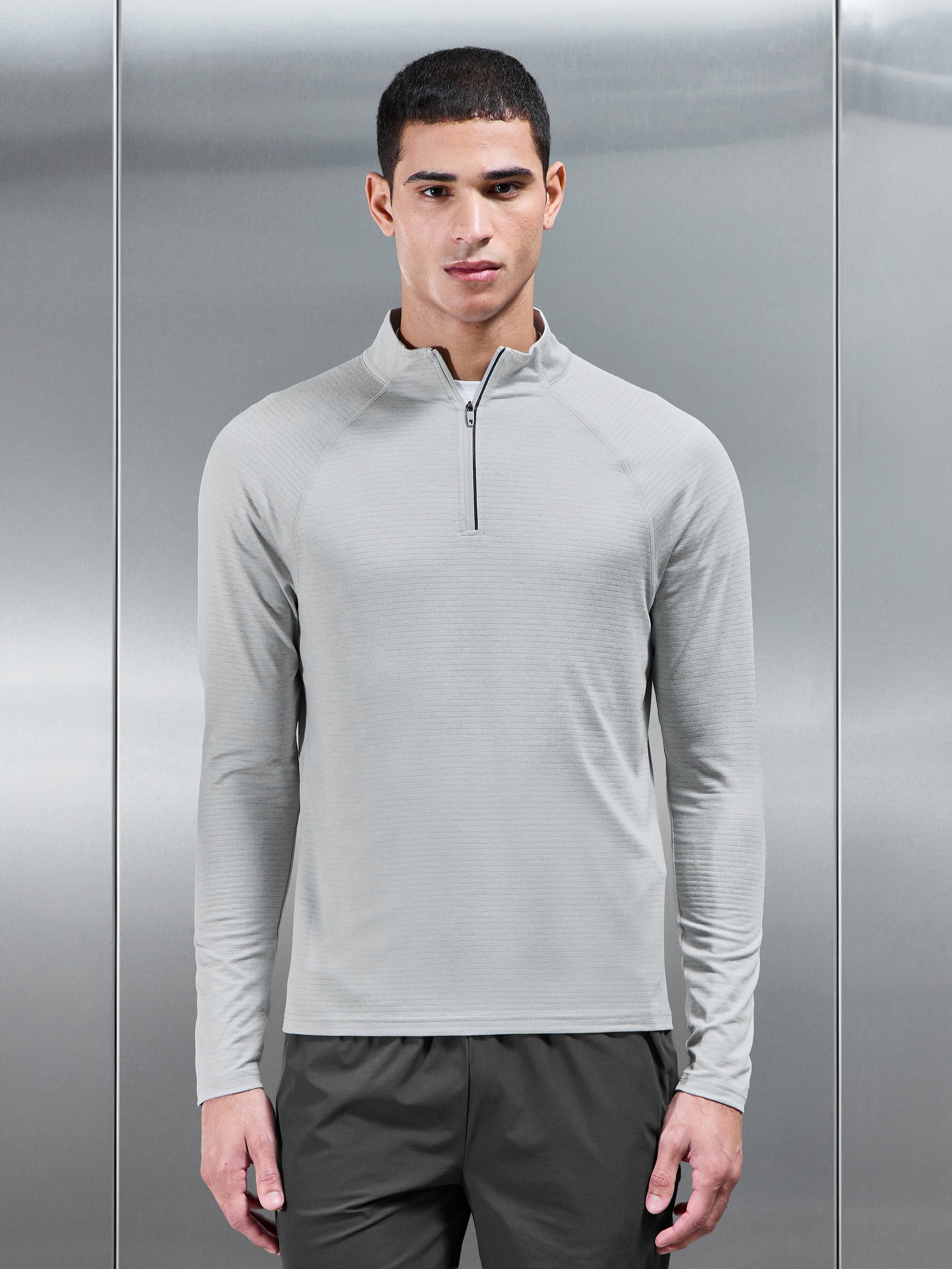 Condition Half Zip in Mid Grey | ARNE UK