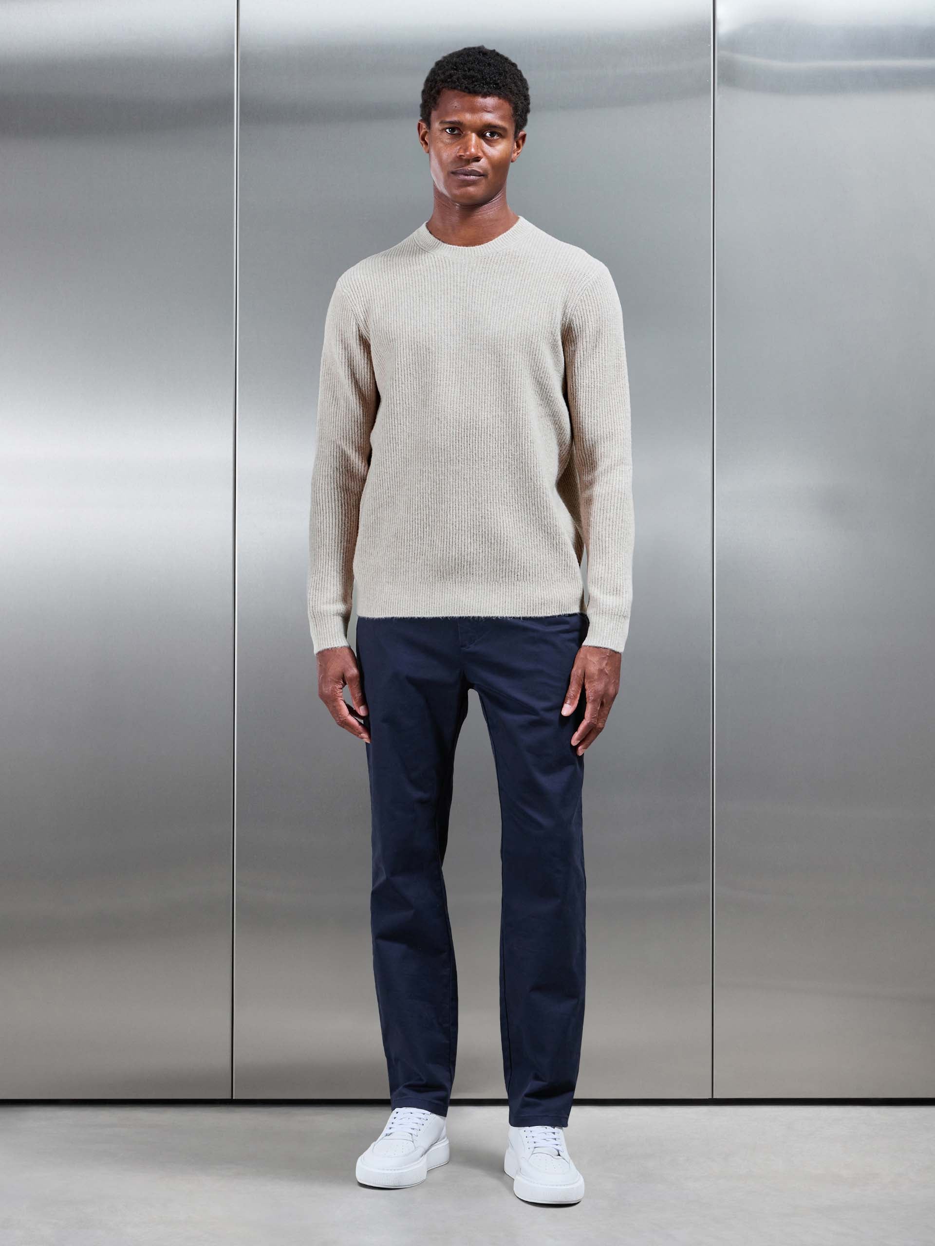 Cosy Knitted Sweatshirt in Stone