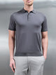 Cotton and Silk Polo Shirt in Grey