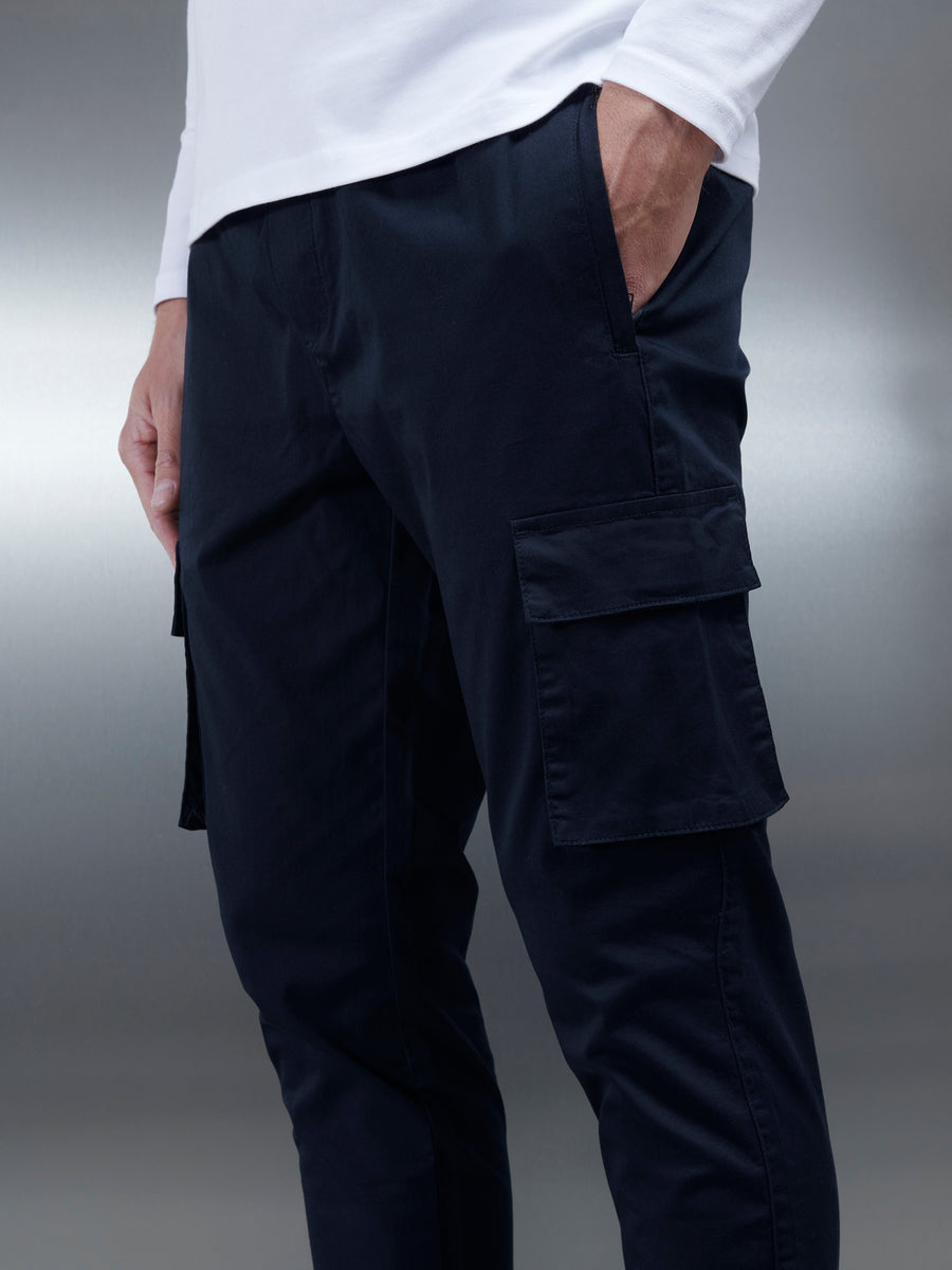 Cotton Cargo Pant in Navy