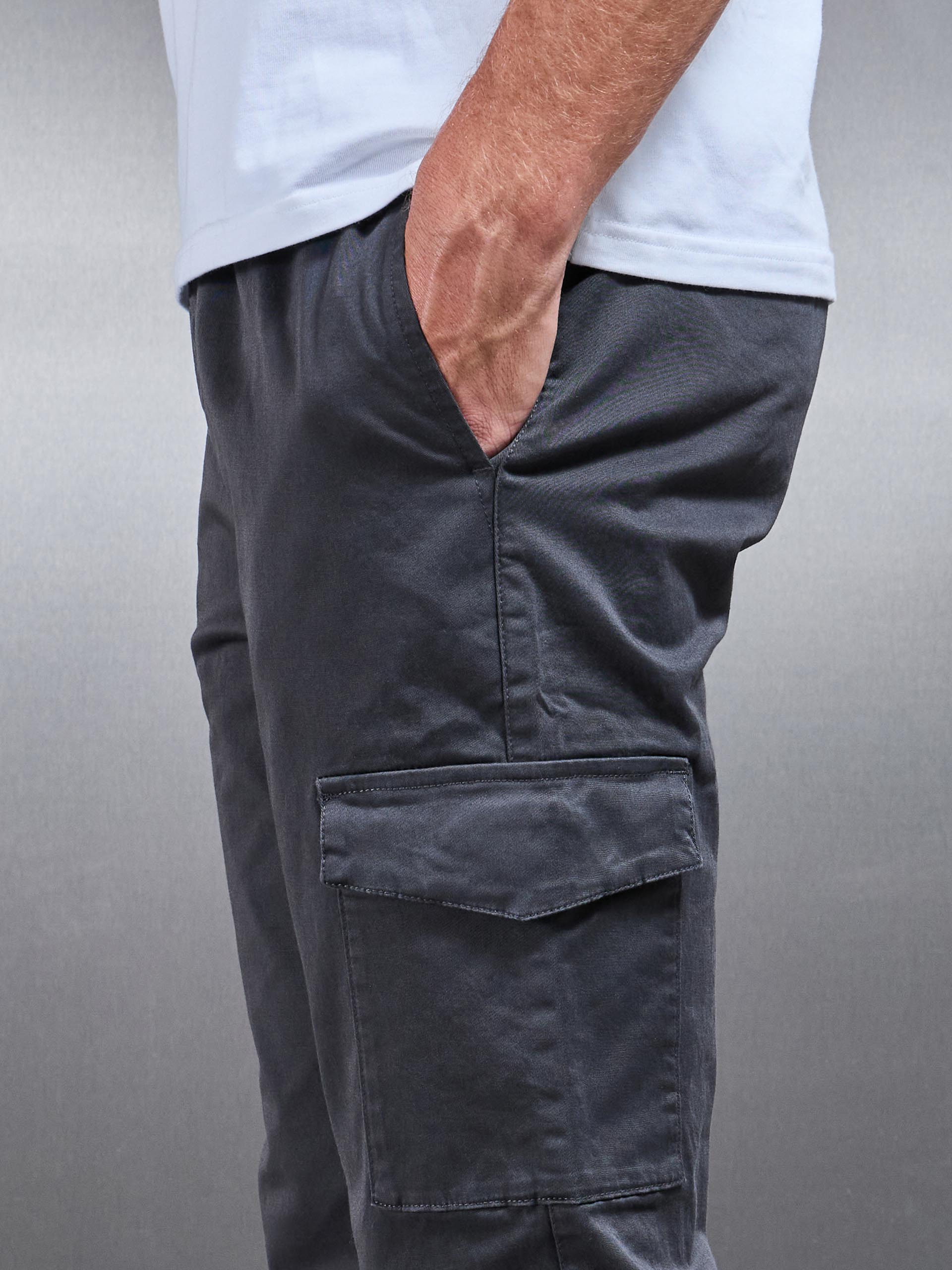 Cotton Cargo Pant in Grey