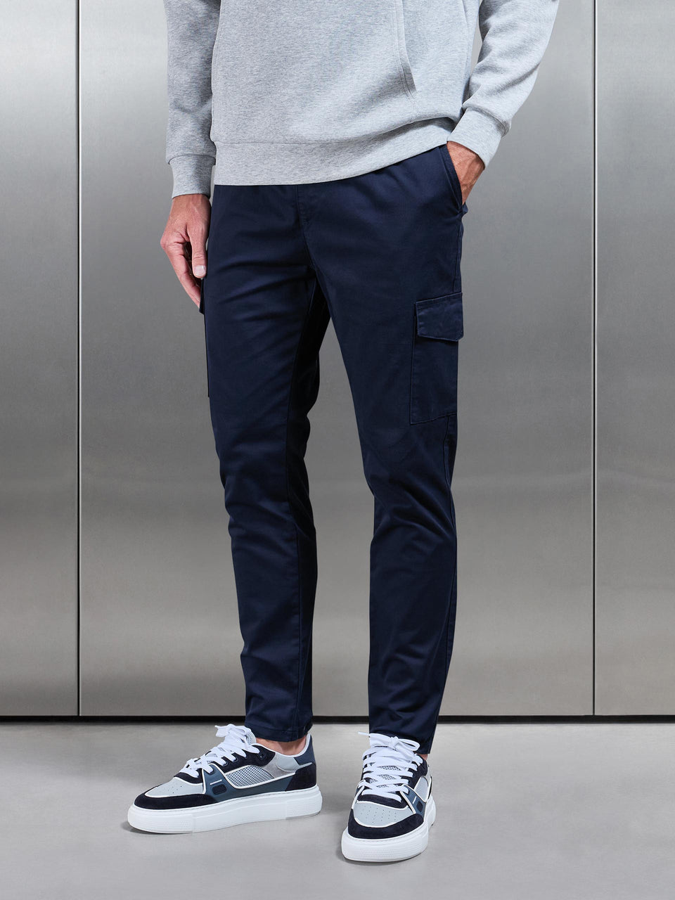 Cotton Cargo Pant in Navy