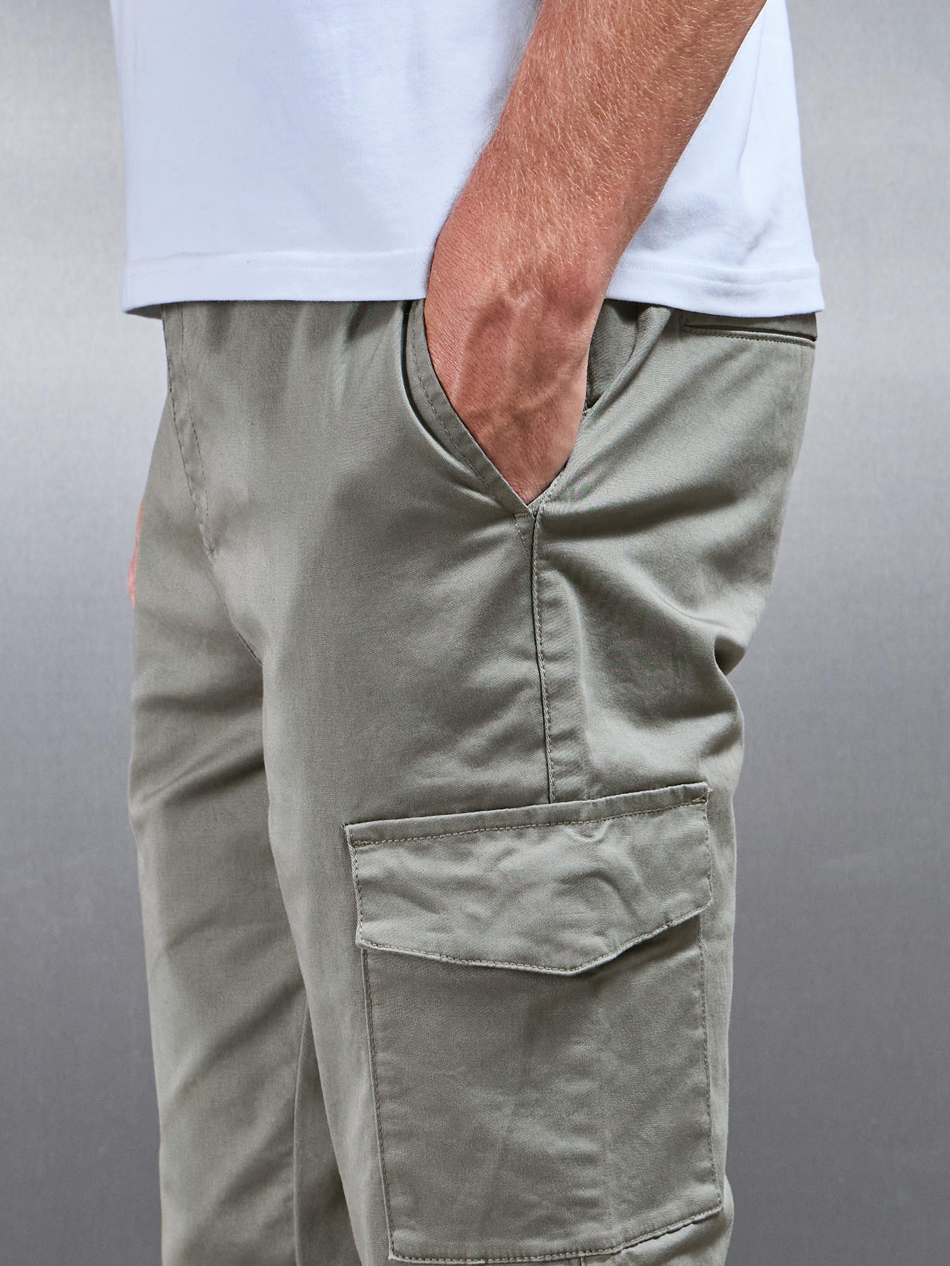 Cotton Cargo Pant in Olive