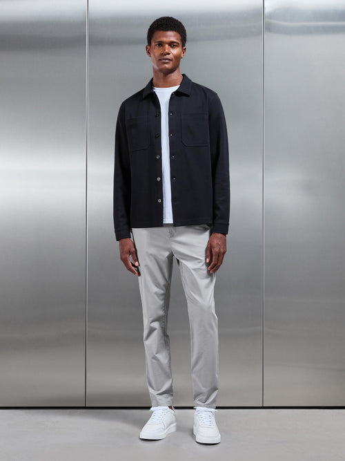 Cotton Jersey Overshirt in Black