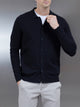 Cotton Knitted Button Through Shirt in Black