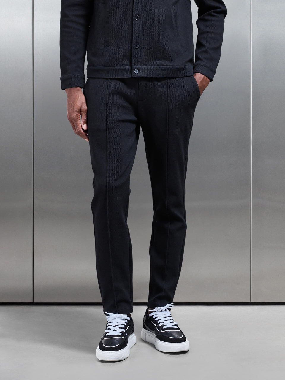 Cotton Twill Trouser in Black