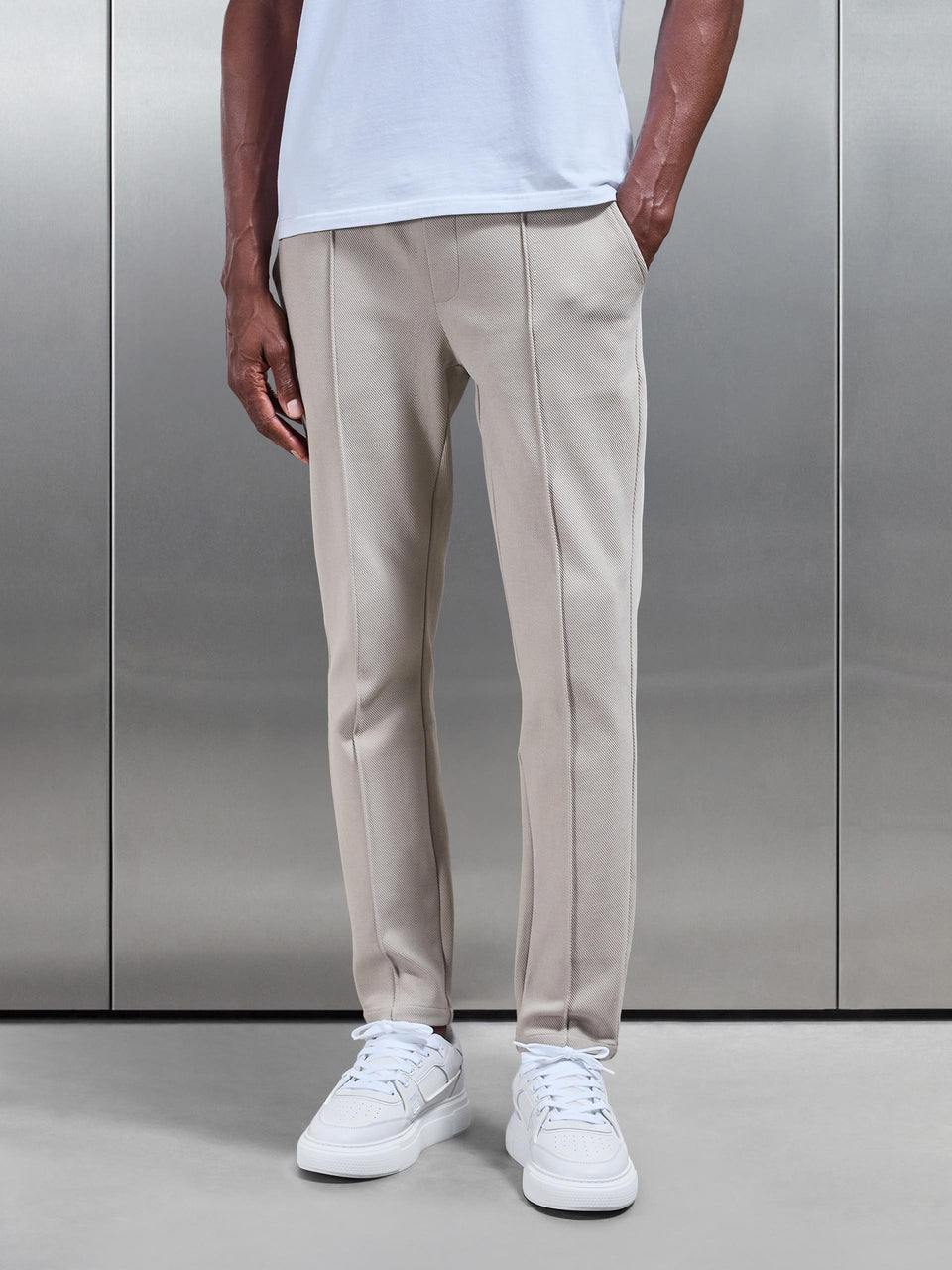 Cotton Twill Trouser in Stone