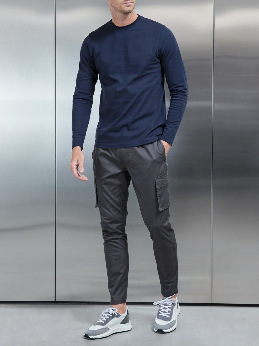 Cotton Cargo Pant in Grey