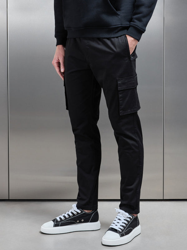 Cotton Cargo Pant in Black