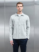 Cotton Jersey Overshirt in Marl Grey