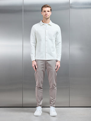 Cotton Jersey Overshirt in Off White
