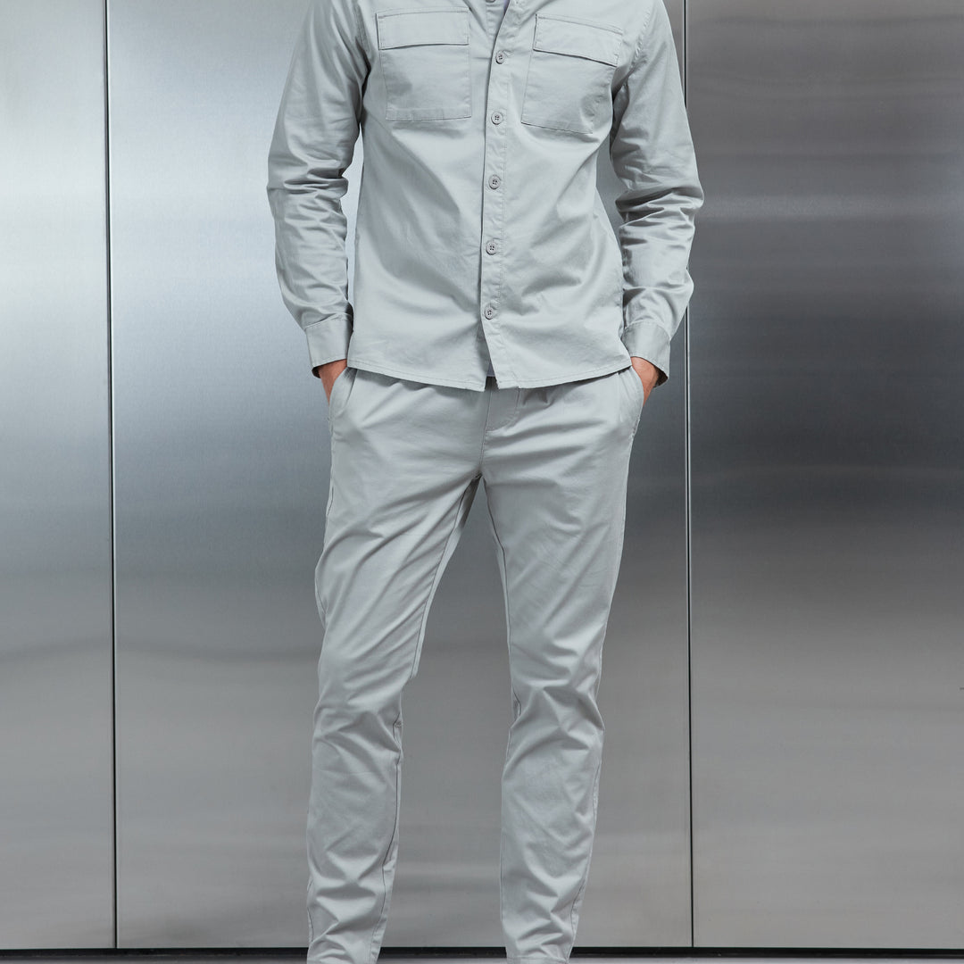 Cotton Tailored Trouser in Stone
