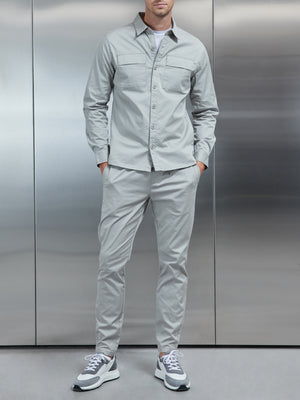 Cotton Tailored Trouser in Stone
