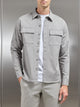 Cotton Pocket Overshirt in Stone