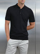 Cotton and Silk Polo Shirt in Black