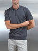 Cotton and Silk Polo Shirt in Charcoal