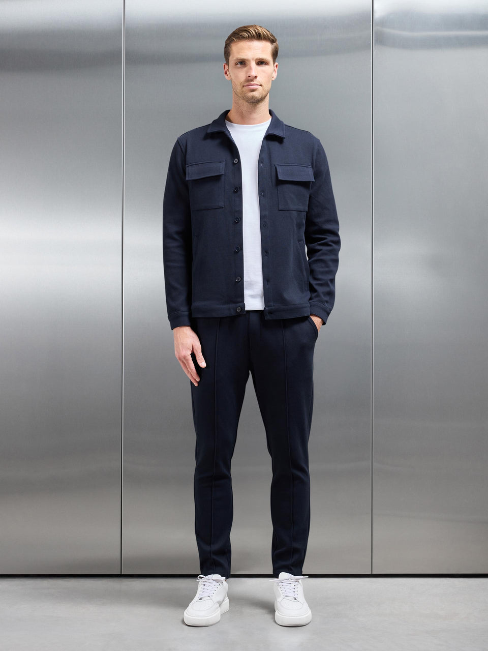 Cotton Twill Trouser in Navy