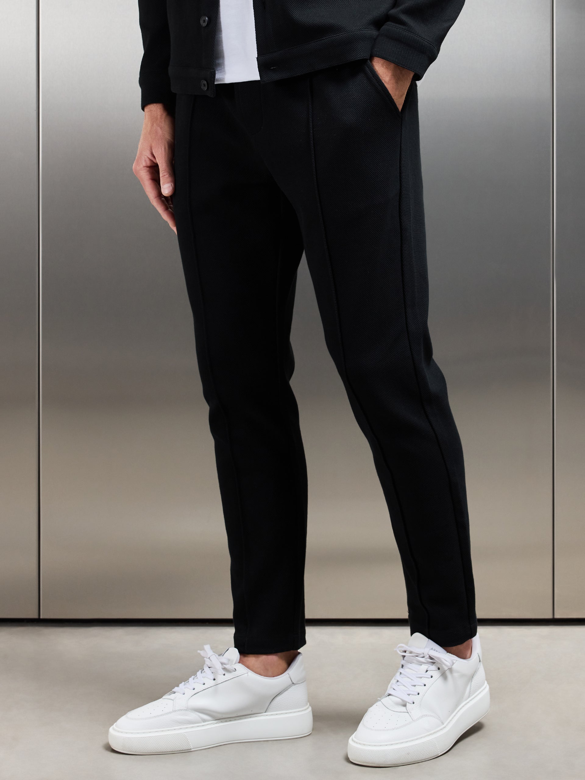 Cotton Twill Trouser in Black