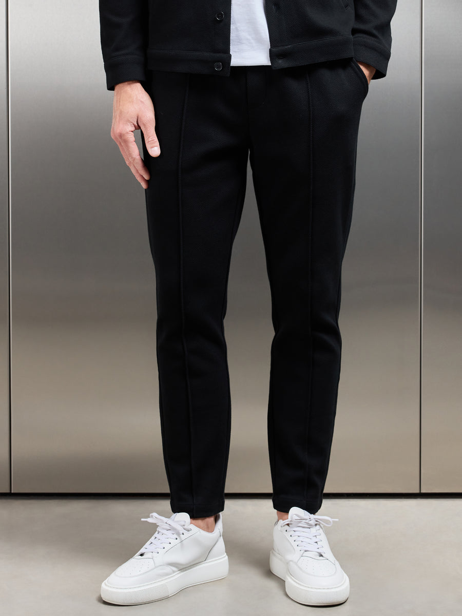 Cotton Twill Trouser in Black