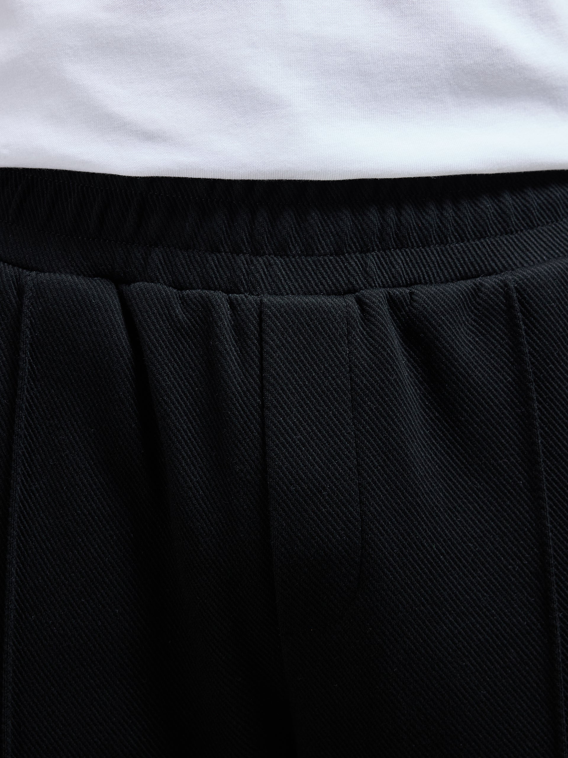 Cotton Twill Trouser in Black