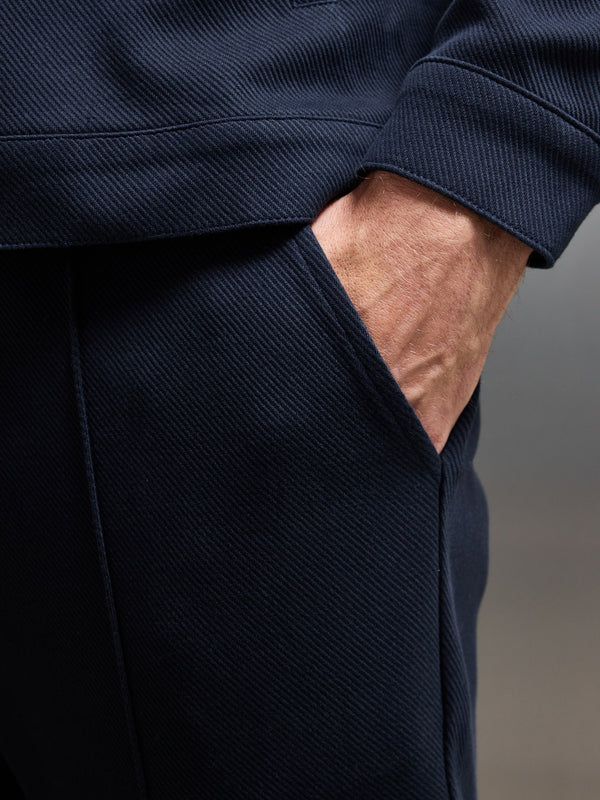 Cotton Twill Trouser in Navy