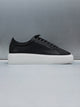 Essential Leather Trainer in Black