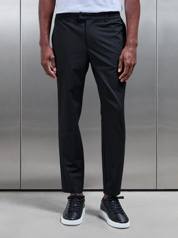 Crease Resistant Stretch Chino Trouser in Black