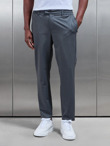 Crease Resistant Stretch Chino Trouser in Grey