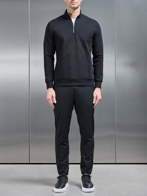 Crease Resistant Stretch Chino Trouser in Black