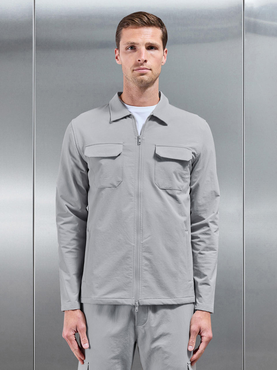 Cargo Jacket in Mid Grey