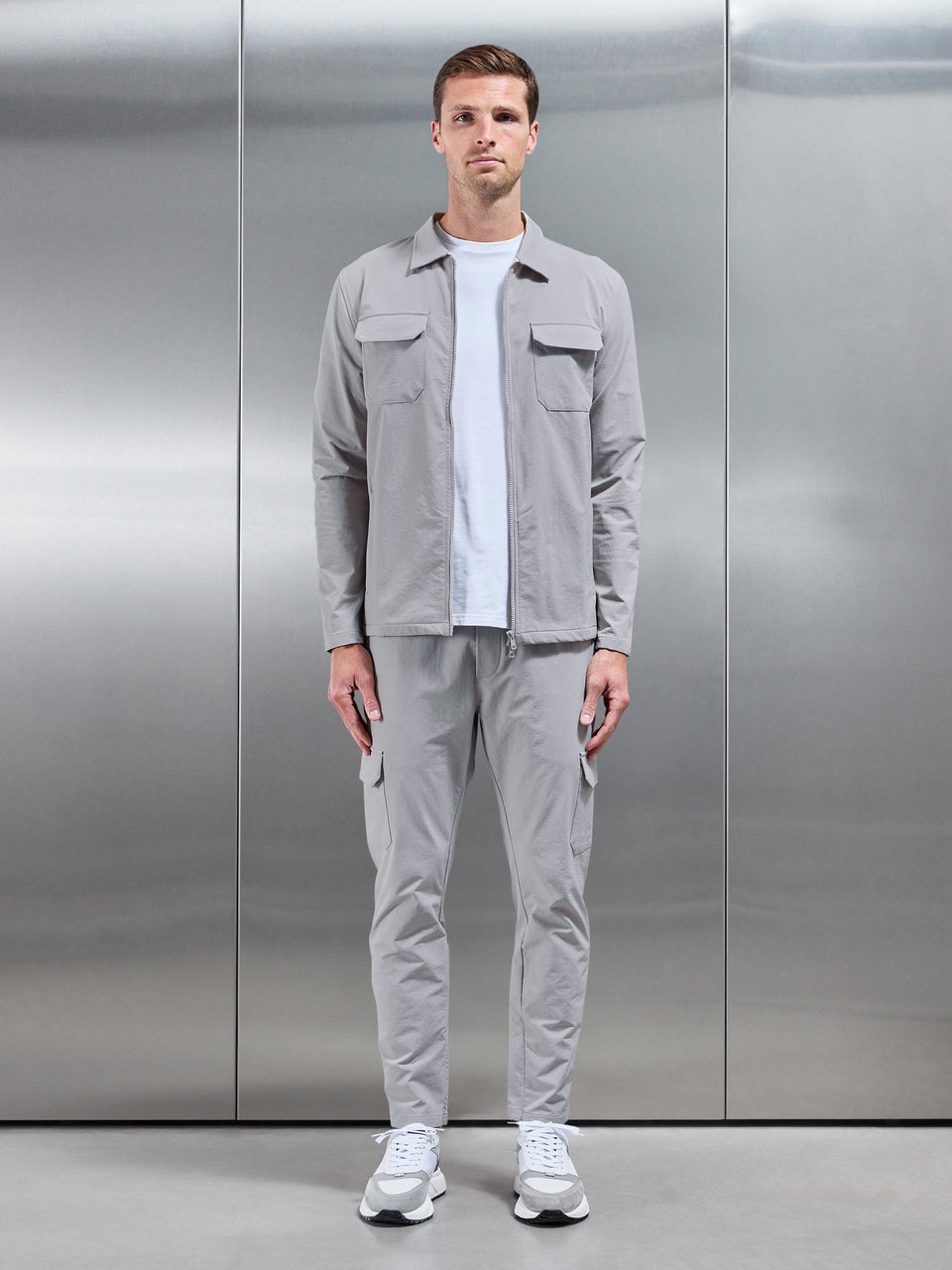 Cargo Jacket in Mid Grey