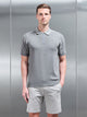 Colour Block Zip Polo Shirt in Sage