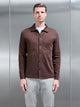 Cotton Jersey Overshirt in Brown