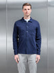 Cotton Jersey Overshirt in Navy