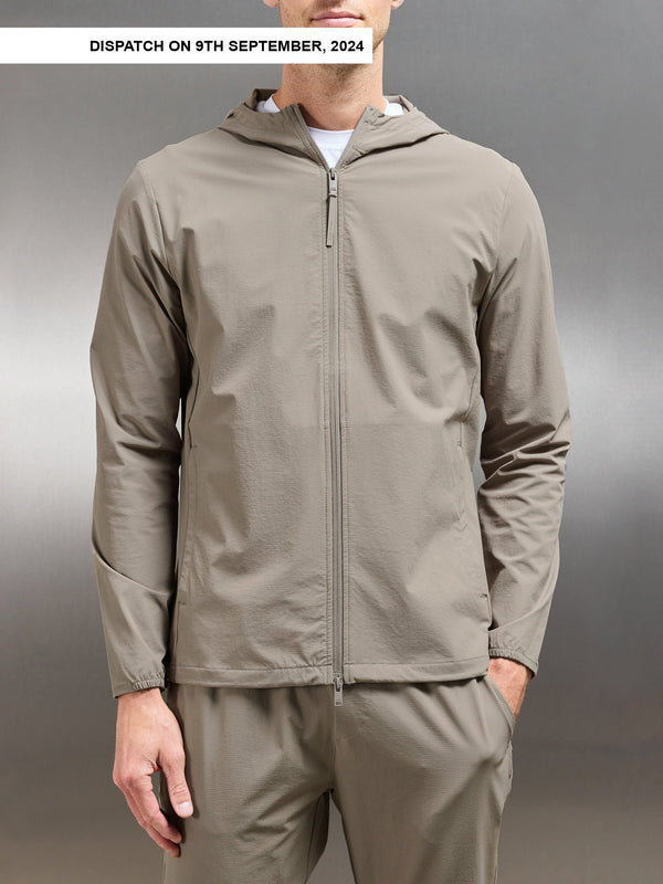 Active Technical Windbreaker in Taupe