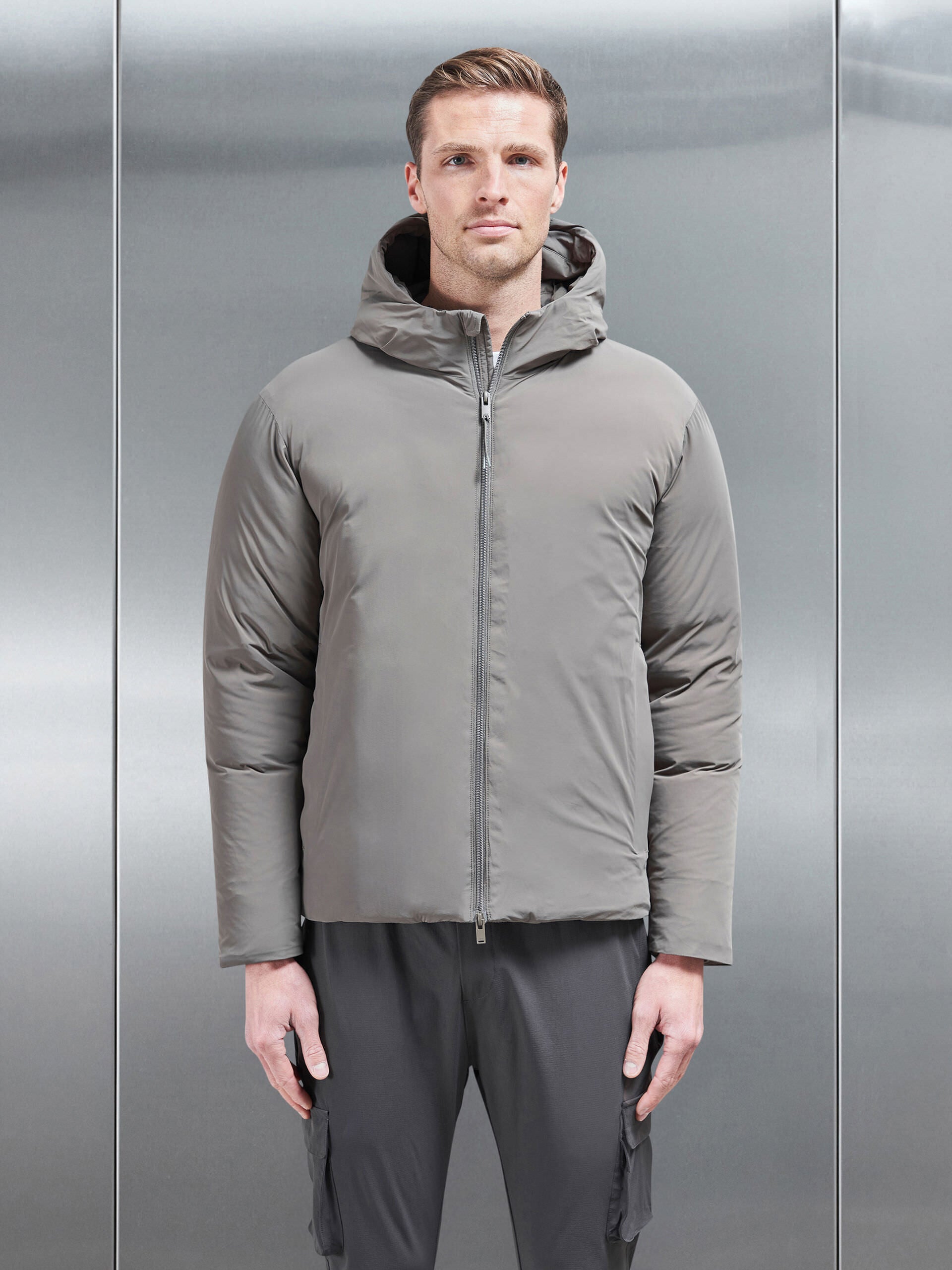 Down Padded Windbreaker in Olive