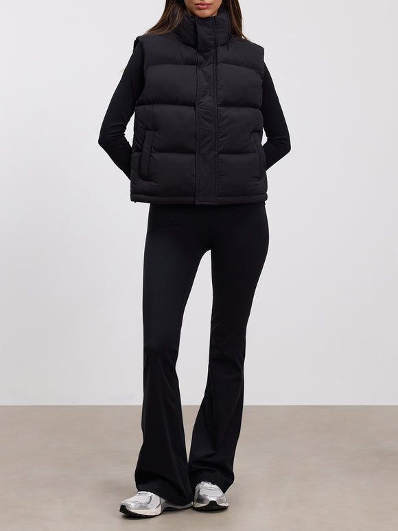 Womens Puffer Gilet in Black