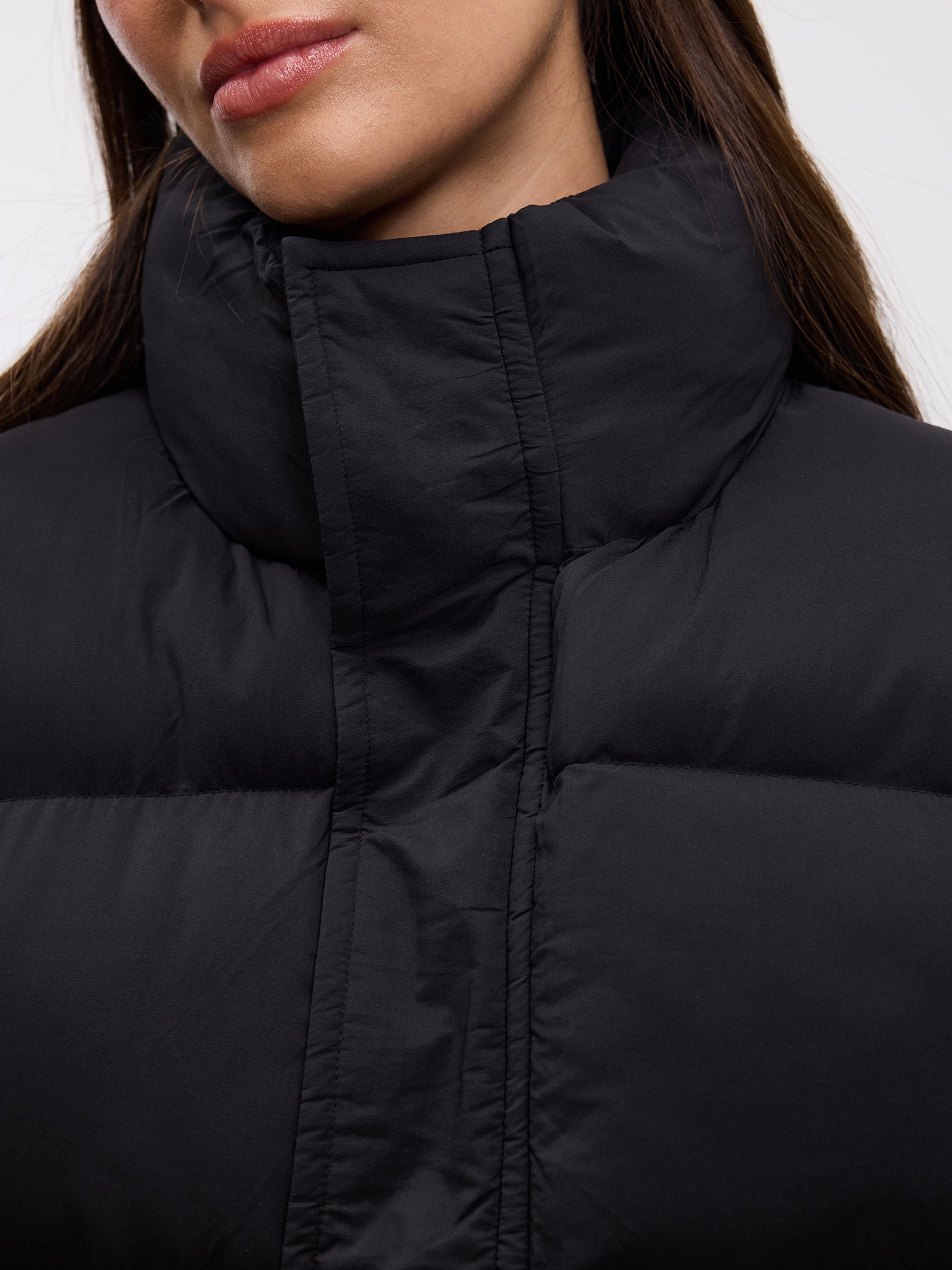 Womens Puffer Gilet in Black