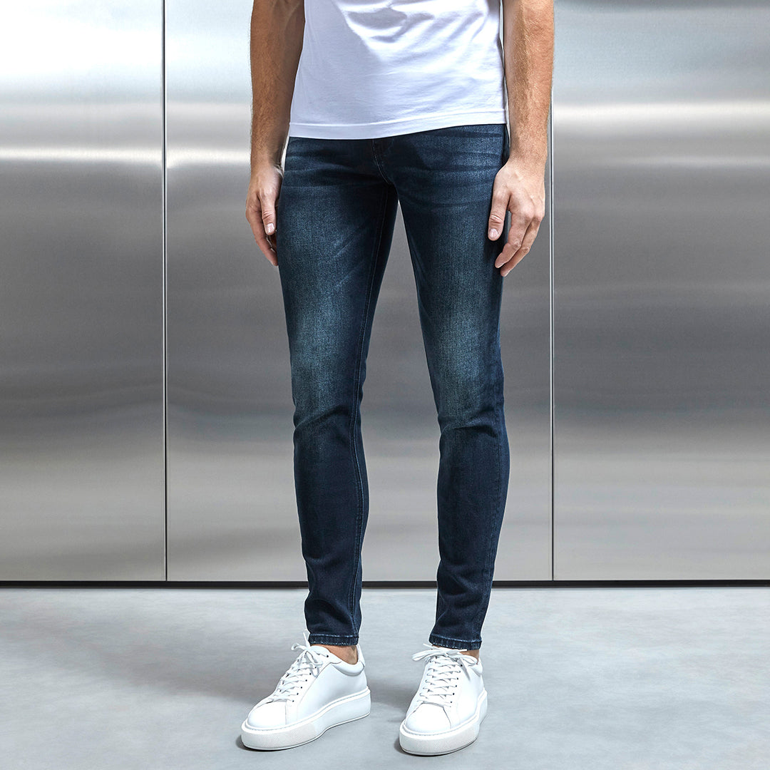 Slim Fit Denim Jeans in Midnight Blue