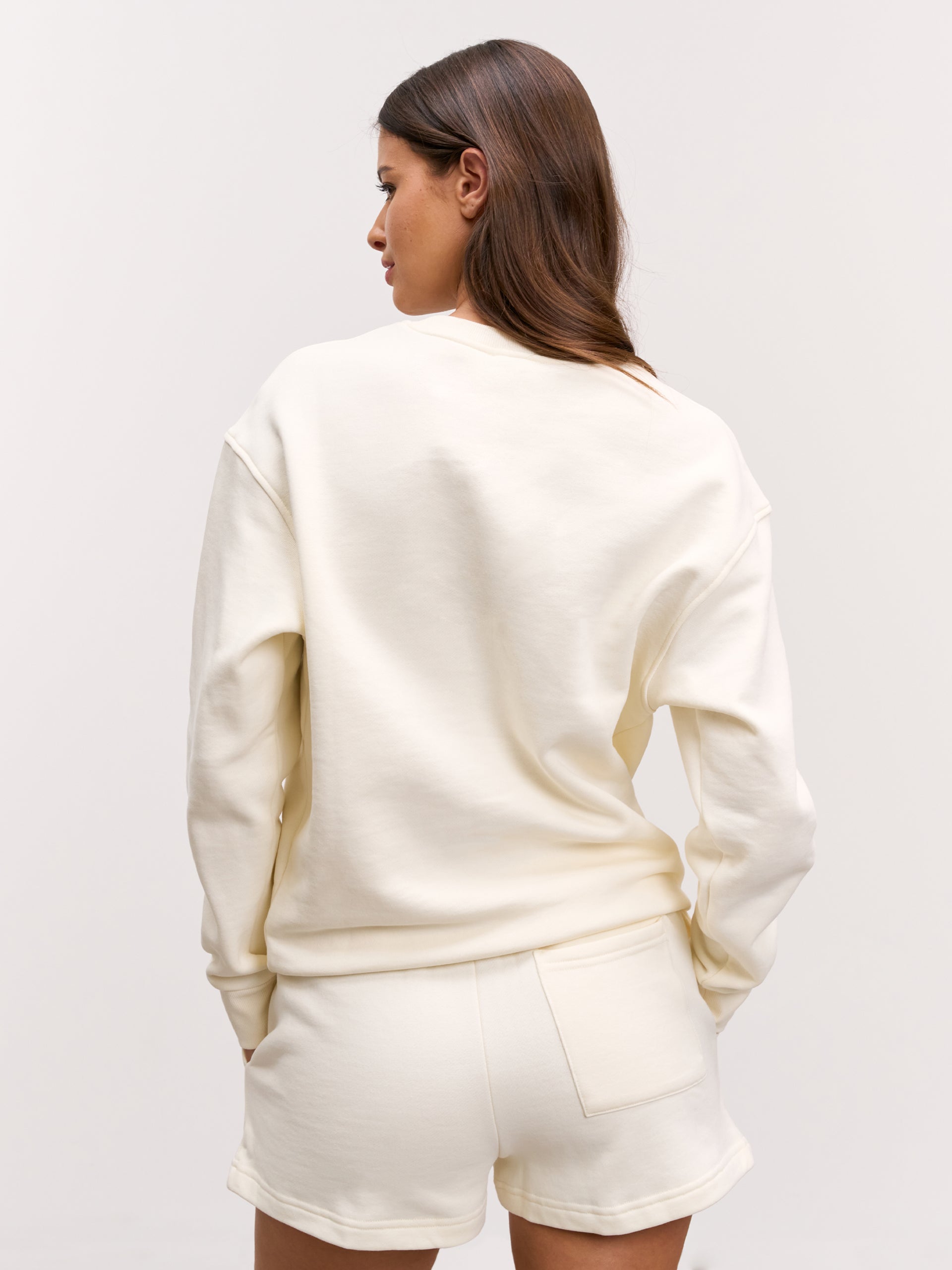 Womens Relaxed Jersey Sweatshirt in Ecru